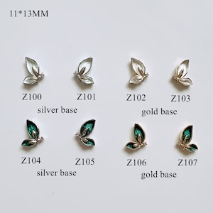 1PC Luxury Zircon Stone Butterfly Bow Metal Charms Metal Deco Charms Nail Art Z100-107