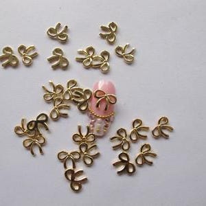 5pcs Fancy Metal 3d Charms Metal Decoration with Rhinestone Bow with Pearls and Rhinestone Nail Art Decoration Cellphone Decoration MD212