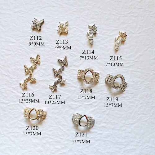 1PC Luxury Gold Zircon Stone Different Shapes Metal Charms - Etsy