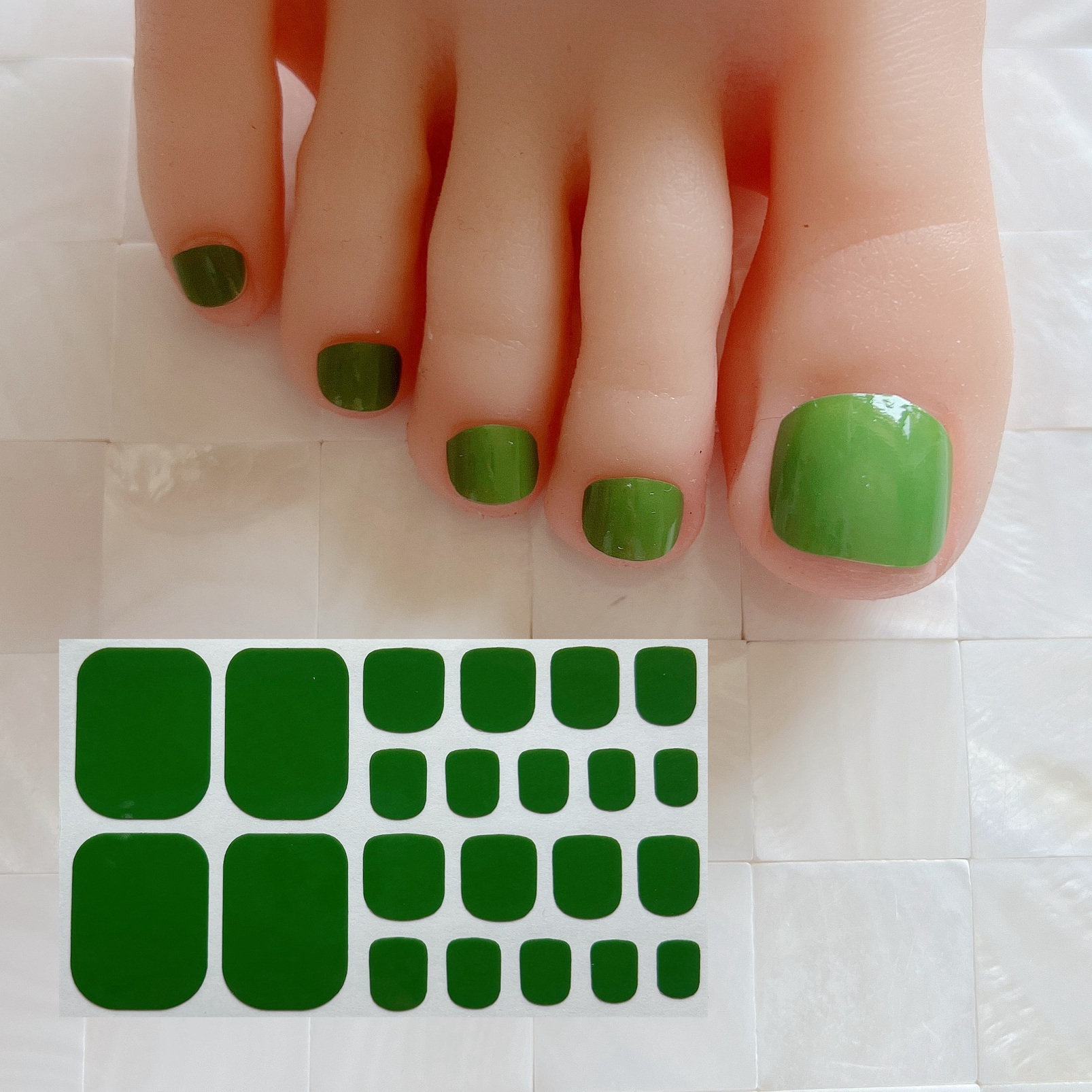 1pc Nail Art Full-cover Toe Nail Sticker Sheet Manicure Sticker