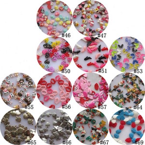 30pcs/bag Different Mix-Designs Bag Chocolate Candy Cameo Lip Poker Heart Resin Cartoon Deco Nail Art Decoration Nail DIY Deco #5