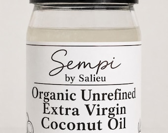 Organic Unrefined Extra Virgin Coconut Oil | 14 oz for Skin, Hair, Nails, Cooking