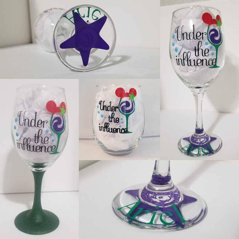 Disney Princess Wine Glass Etsy
