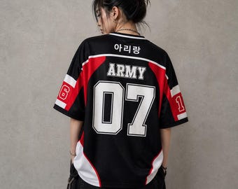 Custom BTS Jersey Kpop World Tour Shirt, Personalised Kpop Concert Outfit, ARMY Gift