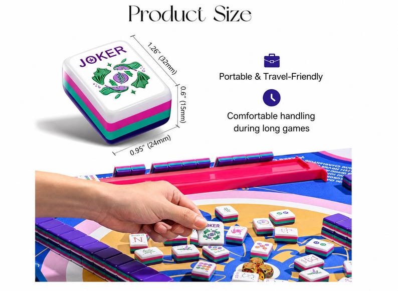 Velora Zodiac American Mahjong Set | Engraved Acrylic Tiles, Vintage Case image 4