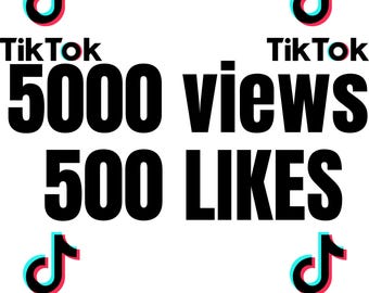 Servizio di crescita rapida su TikTok / 5000 visualizzazioni reali + 500 Mi piace / Promozione sui social media