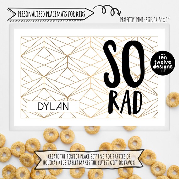 SO RAD Personalized Placemat for Kids - Ireland