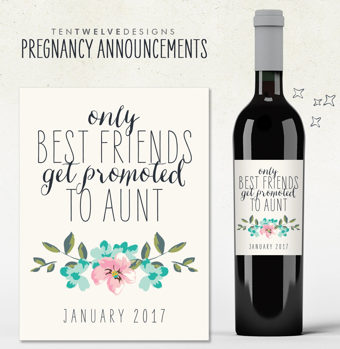pregnancy announcement personalized wine label only best etsy best wine labels