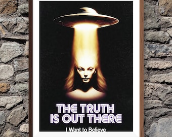 Nordic Alien Poster | Retro X-Files Sci-Fi Wall Art (Digital Download)