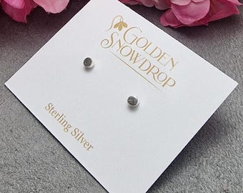 Minimalist 3mm Sterling Silver Stud Earrings, Tiny Dot Earrings