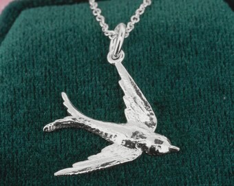 Swallow Large Necklace - Sterling Silver