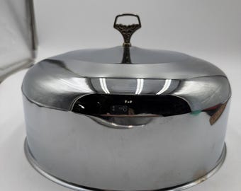 Vintage Kromex Stainless Steel Food Cover Dome Restaurant Cloche 11" Made in USA