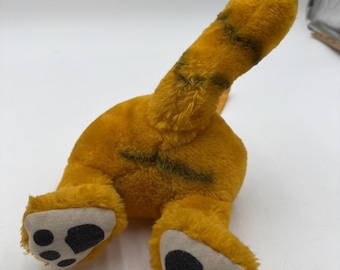 Vtg 1988 Krushed Kitty Orange/Black Striped Plush Toy Prank For Trunk Retro-RARE