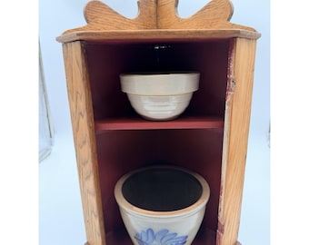 Antique c.1800's Hanging/Setting Corner Cupboard Primitive