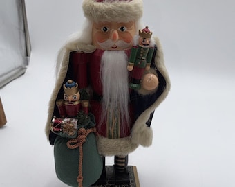 VINTAGE Christmas SANTA NUTCRACKER 14" Mini Soldier & Gift Sack 2002 Target Rare