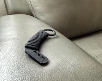 All Black Tactical Fidget Toy | 3D Printed Paracord Grip, USA Made