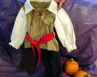 Baby Halloween Costume, Pirate Halloween Costume, Toddler Handmade Costume, Children Halloween Costume, Baby Pirate Costume, Infant Costume