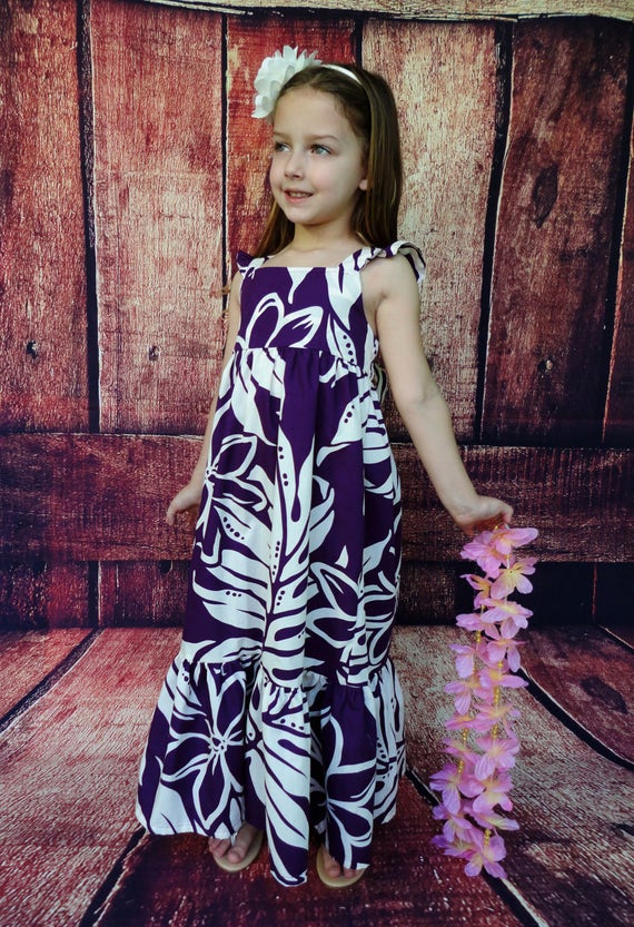 Girls hawaiian print online dress
