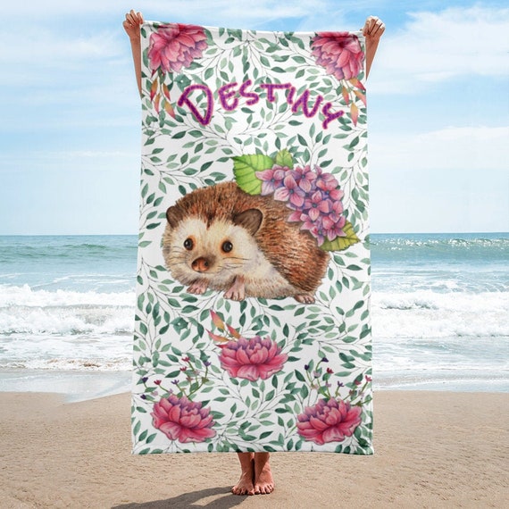 Hedgehog beach towel sales