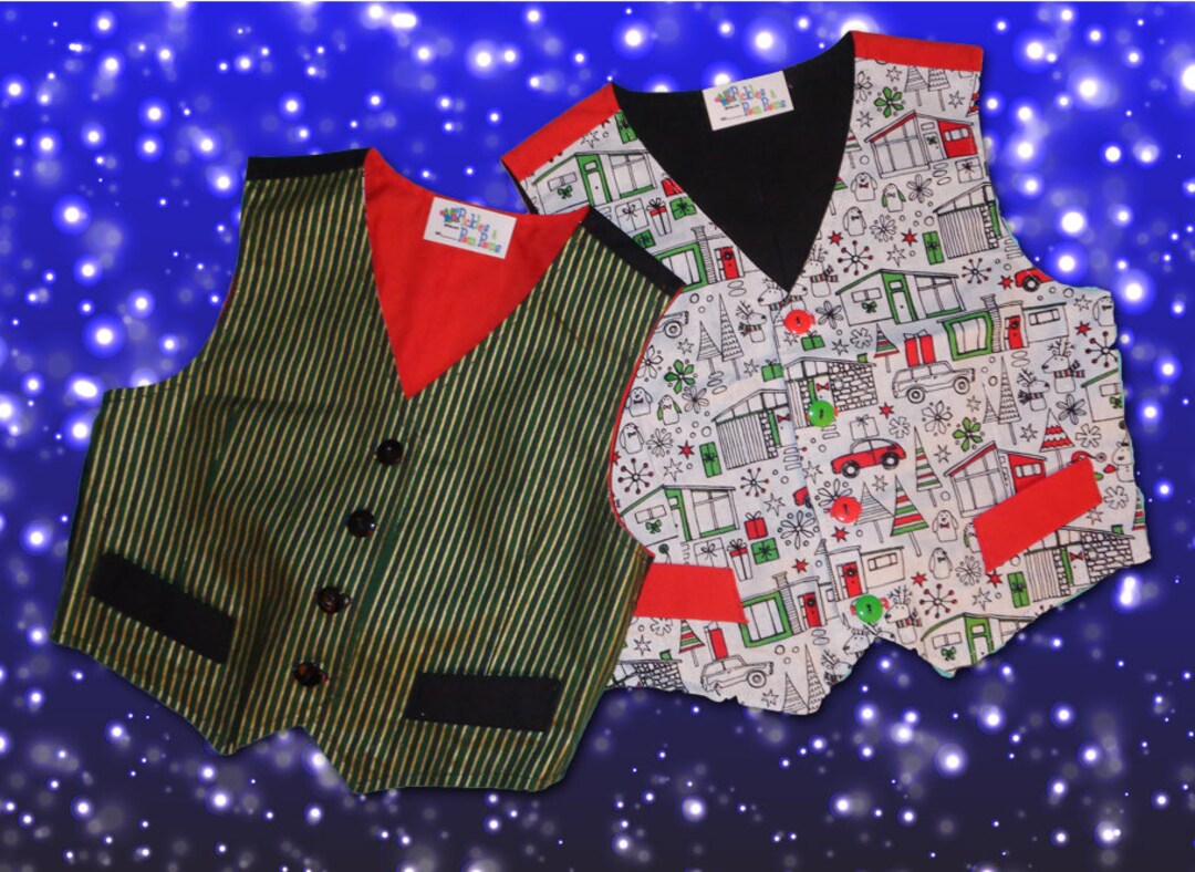 Boys Christmas Vest Little Boys Waistcoat Vest for Little Etsy
