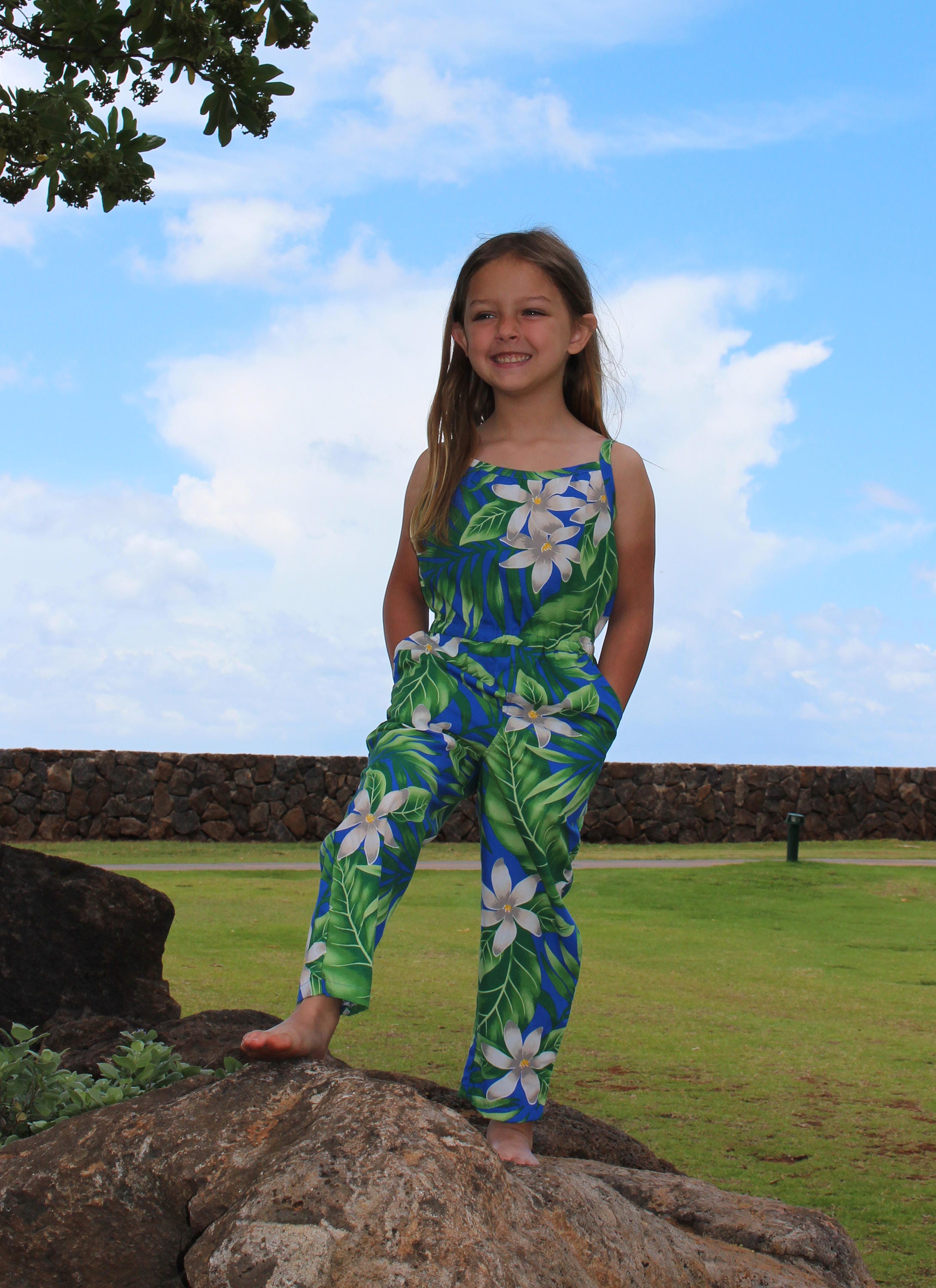 Girls Hawaiian Dress Girls Hawaiian Jumpsuit Hawaiian Outfit - Etsy