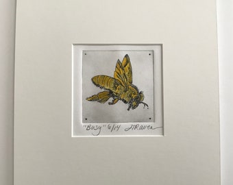 BUSY Limited Edition Drypoint Print