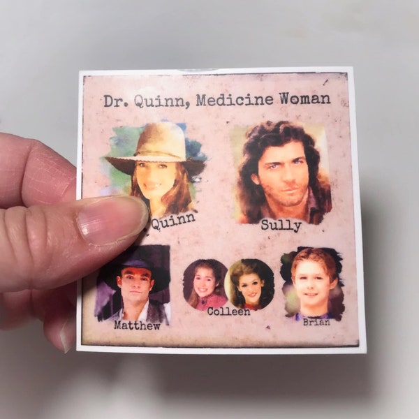 Dr Quinn Medicine Woman Sticker, TV Show Gifts, Laptop Label, Doctor, TV Family, Water bottle, Scrapbooking