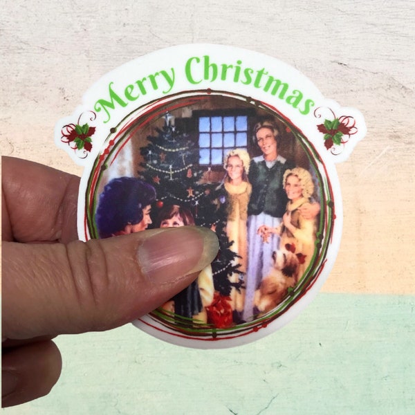 Little House on the Prairie Christmas, Die Cut Viny, Water Bottle Label, Laptop Decal