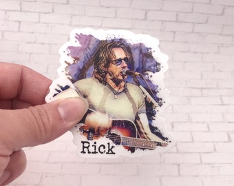 Rick Springfield Art, Music Vinyl Sticker, 80s Music Gift, Waterproof Label, Laptop, Water Bottle Decor