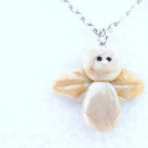 Angel Necklace,  Polymer Clay Pendant, Angel Charm Jewelry