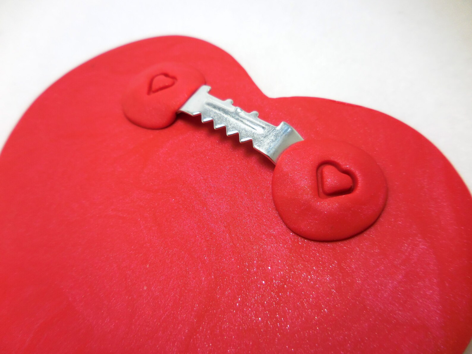 Mended Heart Wall Decor Stitched Red Heart Wall Art Wall Etsy