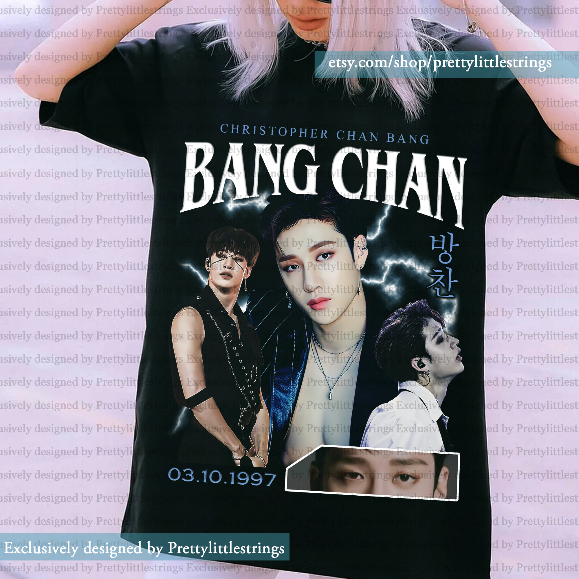 Discover Bang Chan Stray Kids Vintage 90 Retro Style T-Shirt