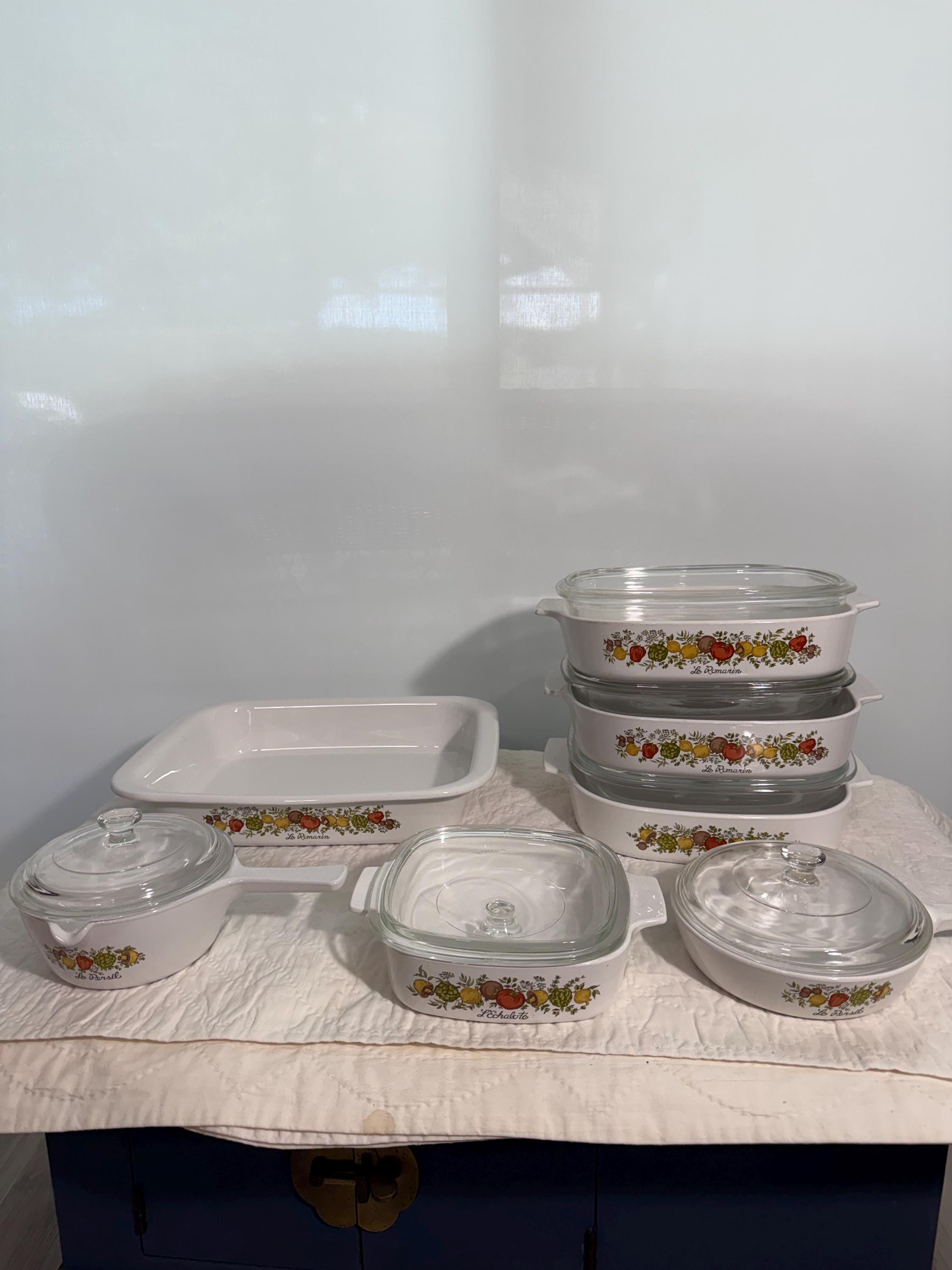 Pyrex Cornflower Casserole Bowls - Etsy