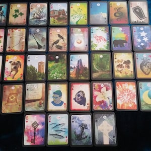 MINI The "MOONSHADOW LENORMAND" by AlyZen Moonshadow  fortune telling cards