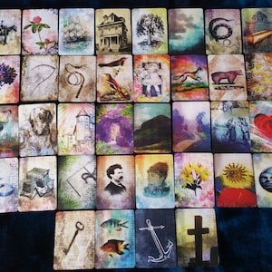 MINI De "PICTORIAL LENORMAND" van AlyZen Moonshadow waarzeggerij waarzeggerij kaarten