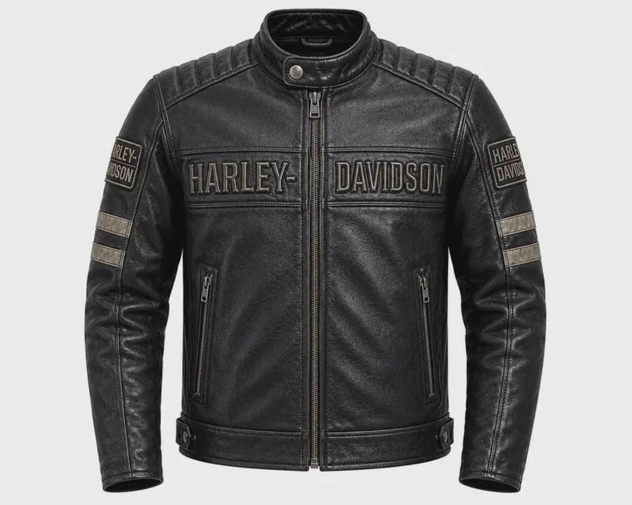 Mens Xl Leather Harley Davidson Jacket - Etsy