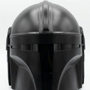 Casque de chasseur de primes de science-fiction | Heaume de mercenaire en acier fabriqué à la main | Armure de guerrier cyberpunk pour GN cosplay | Casque portable Galactic Knight Black