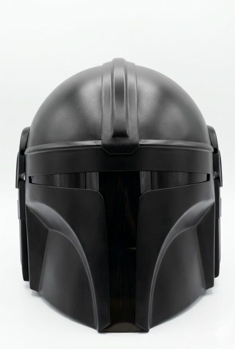 Casque de chasseur de primes de science-fiction | Heaume de mercenaire en acier fabriqué à la main | Armure de guerrier cyberpunk pour GN cosplay | Casque portable Galactic Knight Black