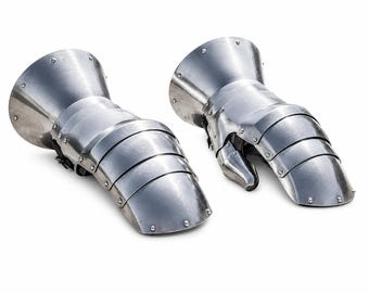 Medieval Steel Gauntlet Armor Gloves – Handmade Knight Arm Protection – LARP, Reenactment, Cosplay, SCA Costume