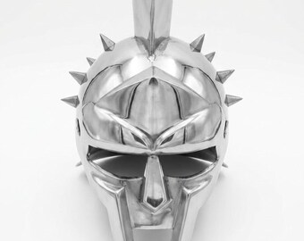 Sterling Silver Spiked Gladiator Helmet Ring, MF DOOM Mask Statement Jewelry