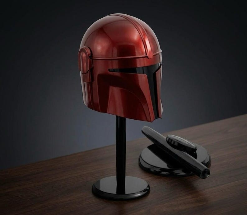 Casque de chasseur de primes de science-fiction | Heaume de mercenaire en acier fabriqué à la main | Armure de guerrier cyberpunk pour GN cosplay | Casque portable Galactic Knight image 13