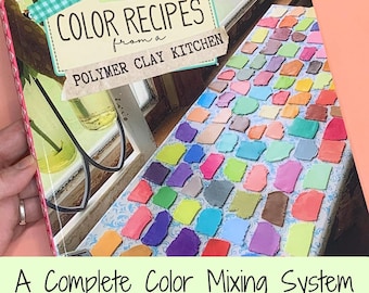 100 recetas de colores para arcilla polimérica / Guía de fórmulas de mezcla (Descarga digital en PDF)