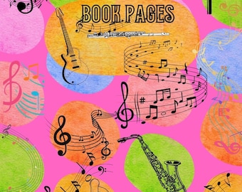 Music and Harmony Adult Coloring Book Digital Download (PDF)