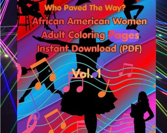 Urban, African American, Black Women Heroes Coloring Book Pages (Sheets) Digital Dowload (PDF)