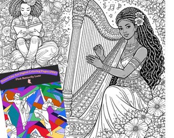 Paquete de páginas para colorear inspiradas en el arte (descarga digital en PDF)