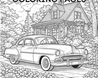 Transportation Coloring Pages Bundle, Trucks, Airplanes, Cars (PDF Download)