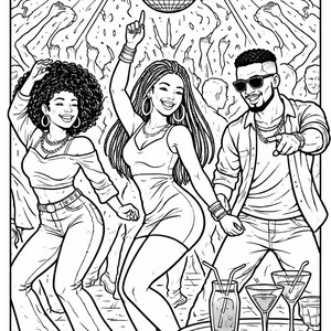 Cityscape Adult Coloring Book Pages (Sheet), Digital Download (PDF)