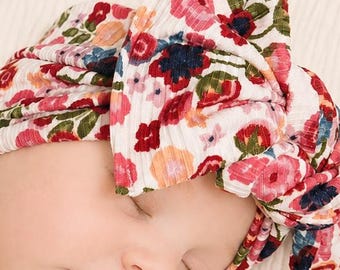 Floral Baby Headband | Mommy and Me Matching Headband | Baby Headwrap | Baby Girl Headband | Newborn Headband | Newborn Photography Headband