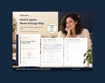 Home Storage Map: Printable Item Location Index & Return Tracker (PDF)