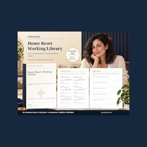 Home Reset Working Library | 4 Household Packs, 82 Cards (Digital Download)